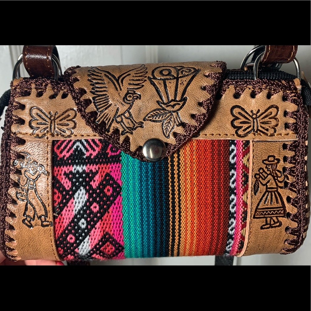 Handmade Mexican Artisan Leather mini Bag ✨